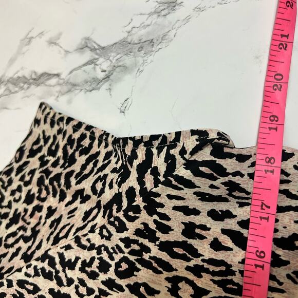 Tucker silk leopard print asymmetrical neck top - Picture 7 of 7